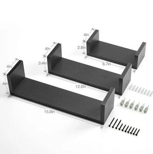 Étagères murales flottantes en bois de luxe étagère de rangement murale pour la maison hôtels salon cuisine décor fabriqué en inde 2023 - Product Image 3