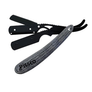 Navaja de Afeitar Recta de Acero Inoxidable, Plegable, con Filo Recto, Navaja de Barbero, con Logotipo Personalizado - Product Image 1