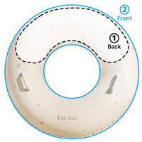 Bouée de natation gonflable pour adulte JOURDETE 87cm (MT-S87) à double chambre d'air, en PVC robuste, double valve, marque privée OEM, KC Summer