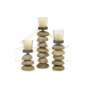 Bougeoir de table créatif de style élégant pour la maison Lanternes et bocaux Porte-lumière en T 3 en 1 Porte-cire couleur argent bien poli - Product Image 2