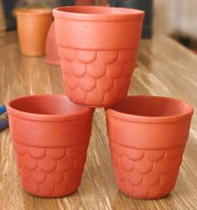 60 nuevo diseño hecho a mano arcilla terracota redonda ecológica tazas de té para té Kullad - Product Image 2