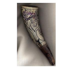 Cuerno para Beber Tallado a Mano, Estilo Vikingo Antiguo, Grabados Personalizados, Mejor Calidad - Product Image 2