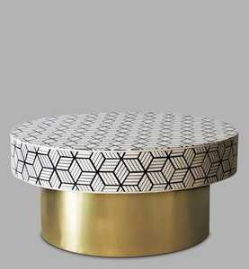 Mesa de centro de hueso para sala de estar, decoración nórdica para el hogar, muebles de madera artesanales únicos, diseño moderno - Product Image 1