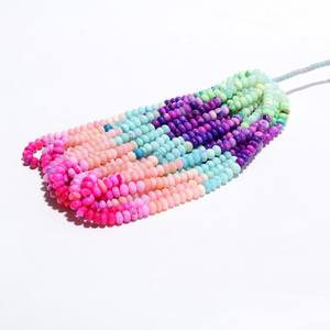 Perles Rondelles Multicolores Teintées Effet Opale pour la Fabrication de Bracelets et Colliers, Design Pastel, Collection 2026 - Product Image 4