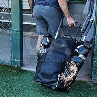 Trolley de sport Sac de baseball avec roues Compartiment à chaussures Sac pour batte de baseball à roulettes avec logo personnalisé