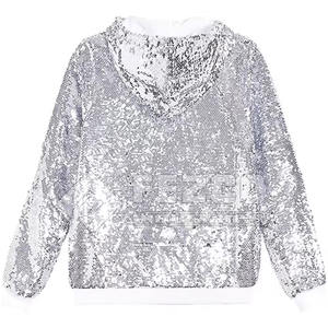 Hommes à la mode hiver strass polaire à capuche coton mélangé Streetwear pull décontracté mode tenue en Stock - Product Image 2