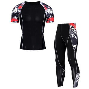 Conjunto de Rashguard de Compresión MMA de Manga Larga con Capucha para Hombre, Estilo Casual, para Entrenamiento de BJJ y Gimnasio - Product Image 1