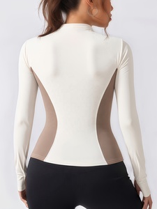 Solid Color Gym Fitness <b>Jacket</b> Yoga With Pockets Morning <b>Workout</b> White Yoga <b>Jacket</b> Quick-Dry Slim Yoga <b>Jacket</b> - Product Image 4