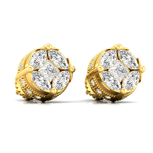 925ต่างหูเพชรสำหรับผู้หญิง1.41เพชรที่ถูกลอบสังหาร VVS-VS ความชัดเจน - Product Image 1