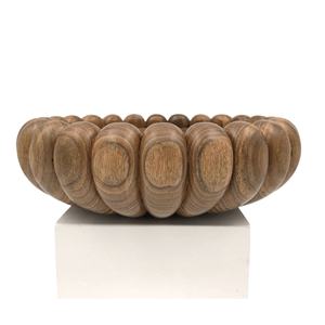 Bol à salade rond en bois d'acacia de style unique Bol de service en bois naturel Ustensiles de cuisine en gros du Vietnam - Product Image 1