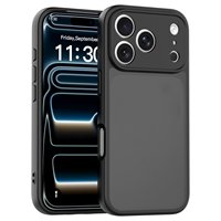 Étui de téléphone portable en TPU acrylique antichoc avec support trapézoïdal, fermeture magnétique, toucher mat semi-transparent, design personnalisable