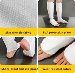 OEM nuevo diseño profesional Shin in Step material de poliéster de alta calidad MMA Training Shin Pad Kick Boxing Training Guard - Product Image 6