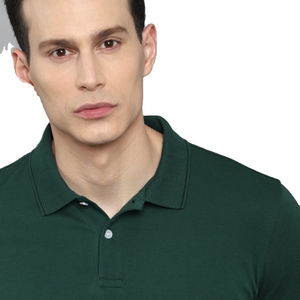 Polo informal de manga corta con logotipo personalizado para hombre, Polo de tela de punto transpirable de algodón de color sólido de talla grande antibolitas - Product Image 6