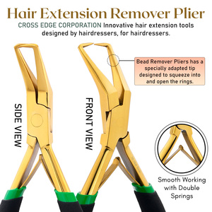 My Hair Tools Kit avec Microbead Extension Closer and Remover Plier Micro Link Pull Hook Hir Parting Ring Ring Stainless Steel - Product Image 2