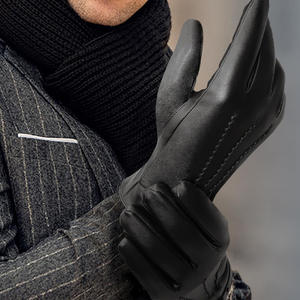 Gants de mode en cuir de qualité supérieure produit respirant à coutures hautes gants de mode en cuir Ultra doux au toucher pour hommes - Product Image 3