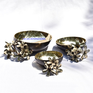 Juego de 6 cuencos decorativos con diseño de forma Irregular chapado en oro, accesorios para mesa de comedor para el hogar de Metal y aluminio - Product Image 2