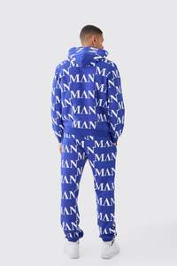 Survêtement à ourlet fendu avec logo personnalisé le plus récent Survêtement athlétique à capuche respirant Survêtements de jogging pour l'entraînement - Product Image 2