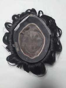 Perruque toupet en cheveux indiens Korian Mono pour hommes, vague naturelle, vague lâche, vague profonde, prothèse capillaire Taz Hair BD - Product Image 4