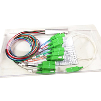Divisor PLC de fibra SC APC UPC 1x2 1x4 1x8 1x16 1x32 con conectores LC FC para infraestructura de red FTTH
