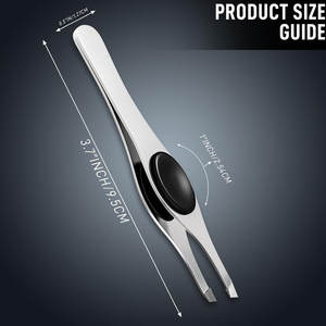 Pince à épiler antidérapante pour une prise facile Pince à épiler de précision coudée pour des sourcils parfaits Pince à épiler en acier inoxydable à finition lisse - Product Image 2