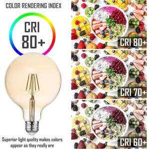 12W G125 LED Filament <b>Bulb</b> E27 Amber Tone for Home Decor - Product Image 1