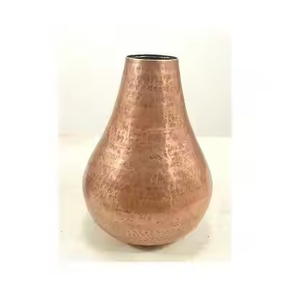 Vase à fleurs de comptoir martelé en métal avec finition antique en laiton Fabricant et fournisseurs de look unique par décor Impex - Product Image 4