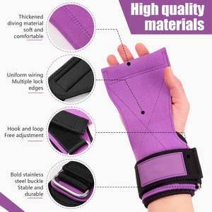 Custom Wholesale OEM <b>CrossFit</b> Gym <b>Hand</b> <b>Grips</b> Synthetic Leather Palm Protection for Weight Lifting & Gymnastics Training - Product Image 5