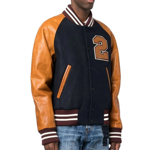 Chaqueta de Béisbol Varsity de Lana Personalizada para Hombre de Flyingkick Enterprises, Chaqueta de Invierno de Dos Tonos con Logotipo Personalizado OEM - Product Image 1