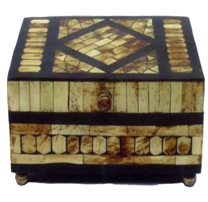 Cajas de almacenamiento de joyería personalizables con incrustaciones de hueso de cuerno de mediados de siglo únicas Vintage artesanales para regalos precios al por mayor - Product Image 3