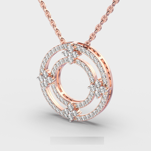 Diamante de moissanita de alta calidad, diseño clásico, colgante de oro rosa macizo de 18 quilates, conjunto de joyas para regalo de mujer, precio al por mayor - Product Image 6