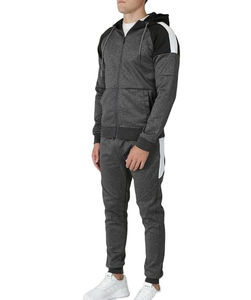 OEM Wholesale Men's High Quality Winter Tracksuit Set Thicken Fleece Anti-Wrinkle Breathable Plain <b>Hoodies</b> Zipper Custom Logo - Product Image 2