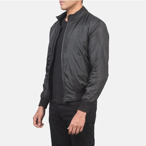 Blouson bombardier noir Ramon Vêtements d'extérieur en polyester résistant à l'eau avec bordure en daim et doublure en viscose - Product Image 1