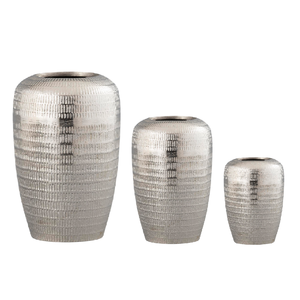 Juego de Metal de dos mesas de hierro decoración florero de Metal decorativo al por mayor tamaño personalizado aceptable oro antiguo color brillante - Product Image 2