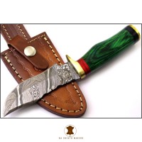 7.5 "Tendance Vente Chaude OEM Pas Cher Bas Prix Fait À La Main Damas Cuisine Utilisation Rat Queue Tang Manche En Bois Couteau