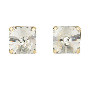 Fabriqué en Italie Boucles d'oreilles à clip pour femmes de haute qualité avec pierre CRISTAL carrée de 20 mm - Product Image 1