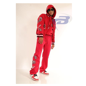 Dernière veste universitaire unisexe d'hiver Hip Hop Anime avec design réversible Logo avant Motif paisley - Product Image 3