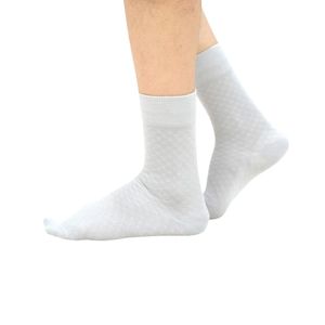 Hommes Femmes Unisexe Uni Blanc 100% Coton Antidérapant Automne Chaussettes Respirant Coussiné Personnalisé Vente en Gros Ribbed Crew - Product Image 2