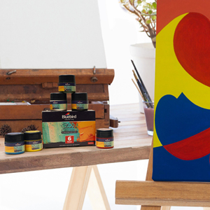 0.85 Bluebird Floz X 6-Pack สีอะคริลิคพื้นฐานขนาดกลางแก้ว25มล. สำหรับเด็กนักเรียนผู้เริ่มต้น-ชุดภาพวาดผ้าใบ - Product Image 3