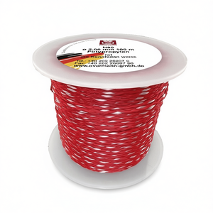 โอเวอร์แมนน์ สายวัดระยะ ยาว 50 ม. เส้นผ่านศูนย์กลาง 1.2 มม. สายวัดระยะสำหรับช่าง 25 กก. โพลีโพรพิลีน สีแดง/ขาว อุปกรณ์เขียนแบบ - แพ็ค 12 ชิ้น - Product Image 2