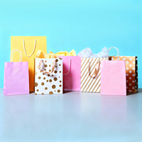 Customizable Kraft Paper Bags White Brown Handles Easy Carrying Shopping Luxury Retail Boutique Paper Bags