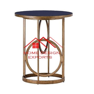 Muebles Modernos de Lujo Hechos a Mano con Acabado Dorado y Tapa de Mármol - Product Image 6