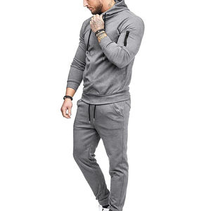 Conjunto Deportivo de 2 Piezas para Hombre, Sudadera con Capucha y Pantalones Deportivos, Traje Deportivo con Cierre Completo, Manga Larga, Ropa Deportiva Informal - Product Image 1
