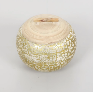 Pot en bambou nacre fait à la main, contenant de rangement et de décoration pour la maison, utilisation pour bougies et cosmétiques, fabriqué au Vietnam - Product Image 5