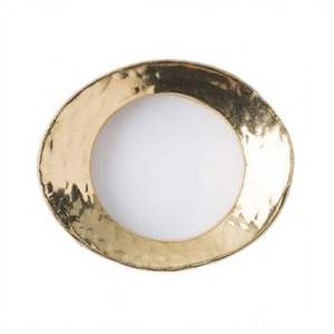 Organisateur de serviettes de luxe en métal poli doré avec design fait à la main, parfait pour la vaisselle exclusive à un bon prix, forme ronde - Product Image 1