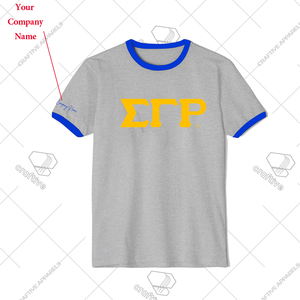 Personalizado Sigma Gamma Rho Sorority Ringer camiseta SGRho SGRHO letras griegas ropa bordada - Product Image 3