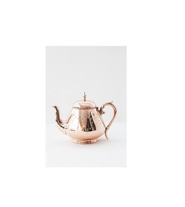 Hervidor de cobre clásico con exterior brillante y vientre redondo hecho a mano para cocinas elegantes o configuraciones de comedor temáticas - Product Image 1