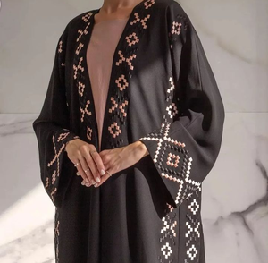 Dubai White Embroidered Abaya Islamic Women <b>Arabic</b> Clothing Dubai Embroidered Abaya Designs for Wedding and Partywear - Product Image 3