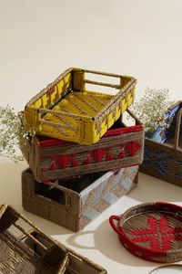 ตะกร้าสานมือสุดหรูสำหรับใช้ในบ้าน ห้องนอน ห้องรับแขก ห้องนั่งเล่น โต๊ะอาหาร ร้านอาหาร และบาร์ - Product Image 3