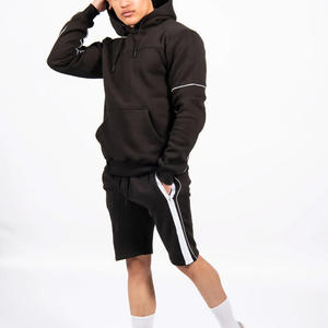 Custom Design <b>Mens</b> Hoodie And <b>Shorts</b> Set Stylish Two Piece Outfit Comfortable For Fitness Gym Exercise Training And Daily Wear - Product Image 2