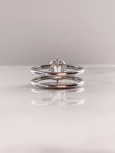 Bague de mariage en diamant de laboratoire plaqué or 14 carats de meilleure qualité Bijoux de luxe durables pour la fête Quantité en vrac disponible Inde IGI - Product Image 5